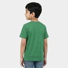 Boys Green Crew Neck Regular Boys T-Shirt, Dark Green, small