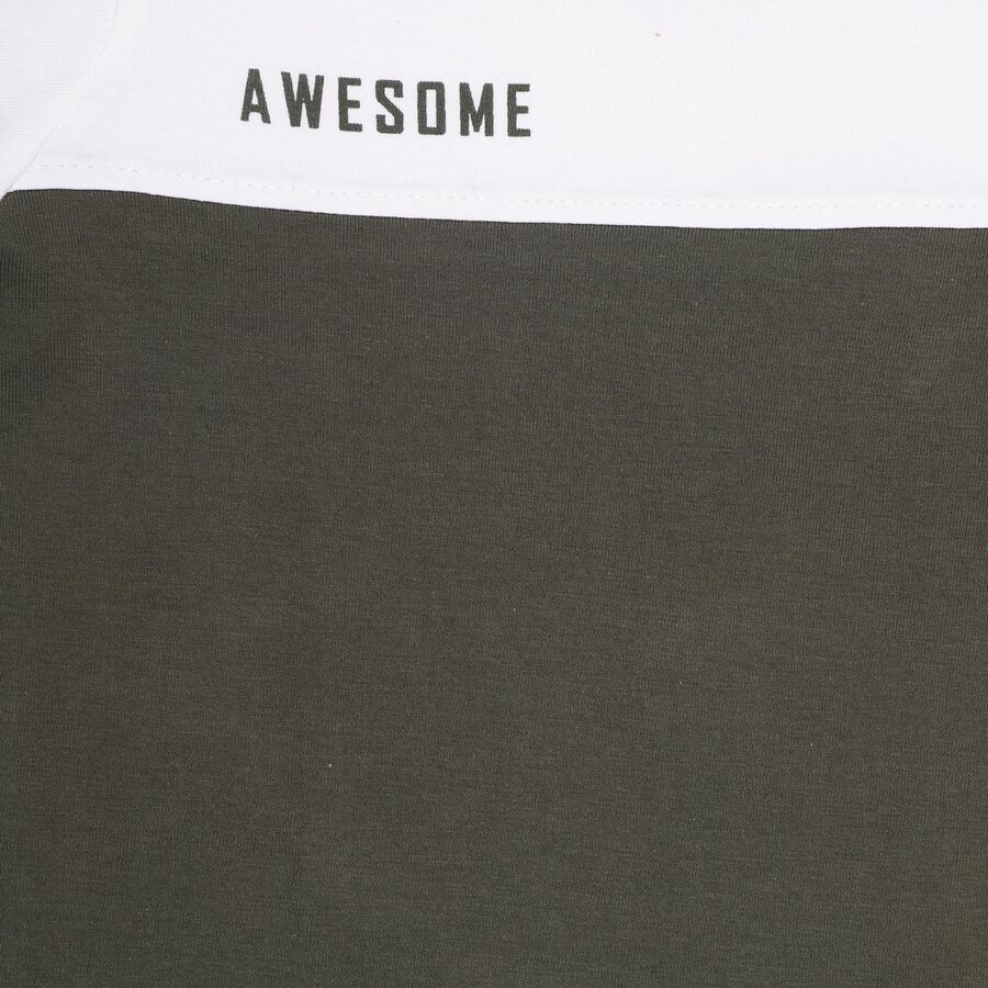 Boys' 100% Cotton Knit Baba Suit, Olive, large image number null