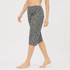 Women's Muted Grey Regular Fit Leopard Printed Jogger Capri, Light Grey, small image number null