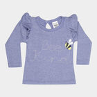 Infants Cotton T-Shirt, Melange Blue, small image number null