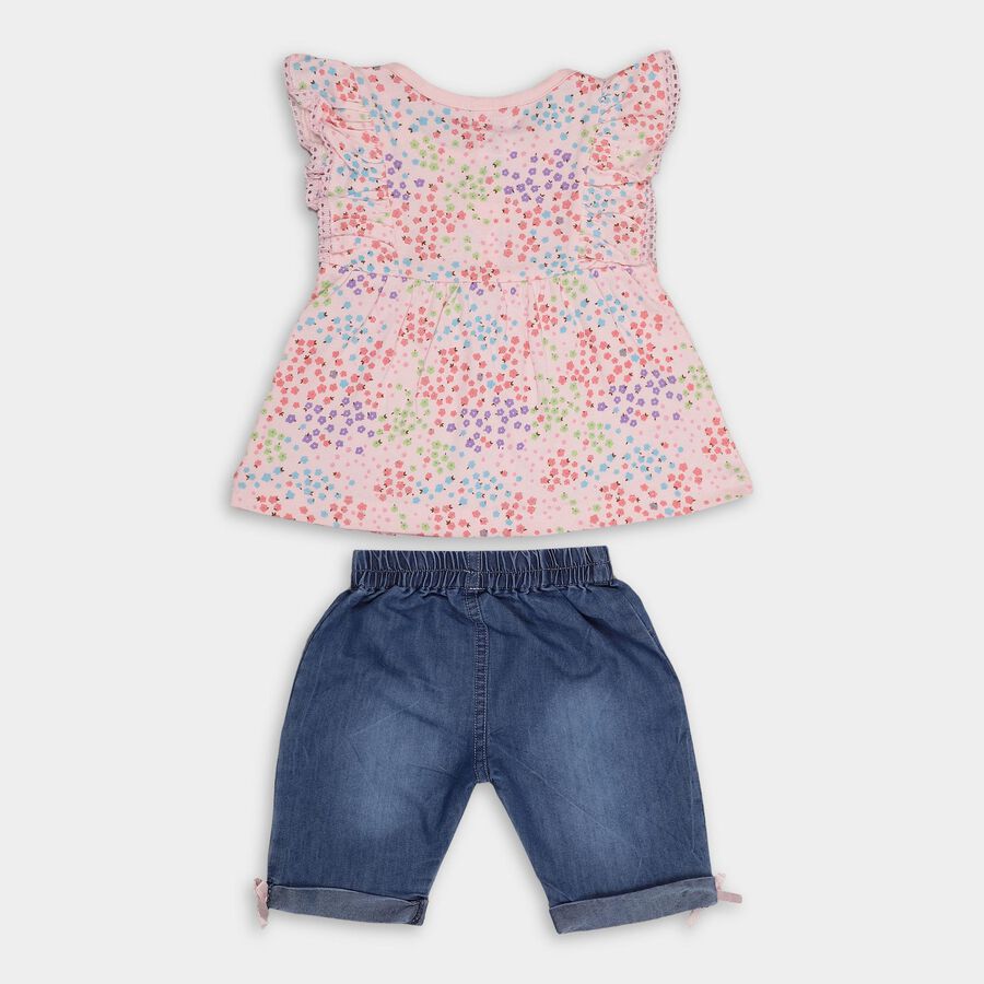 Infants' 100% Cotton Capri Set , हल्का गुलाबी, large