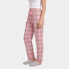 Women's Light Pink Straight Fit Checked Lounge Pyjama, Light Pink, small