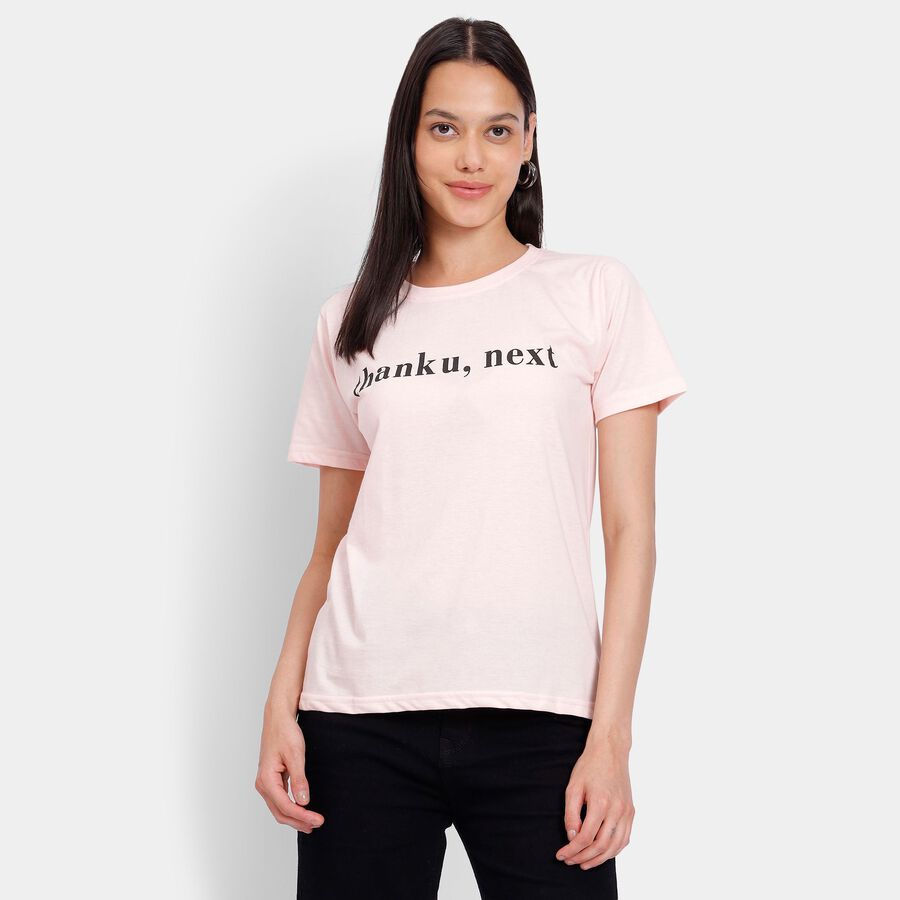 Ladies' Round Neck T-Shirt, Light Pink, large image number null