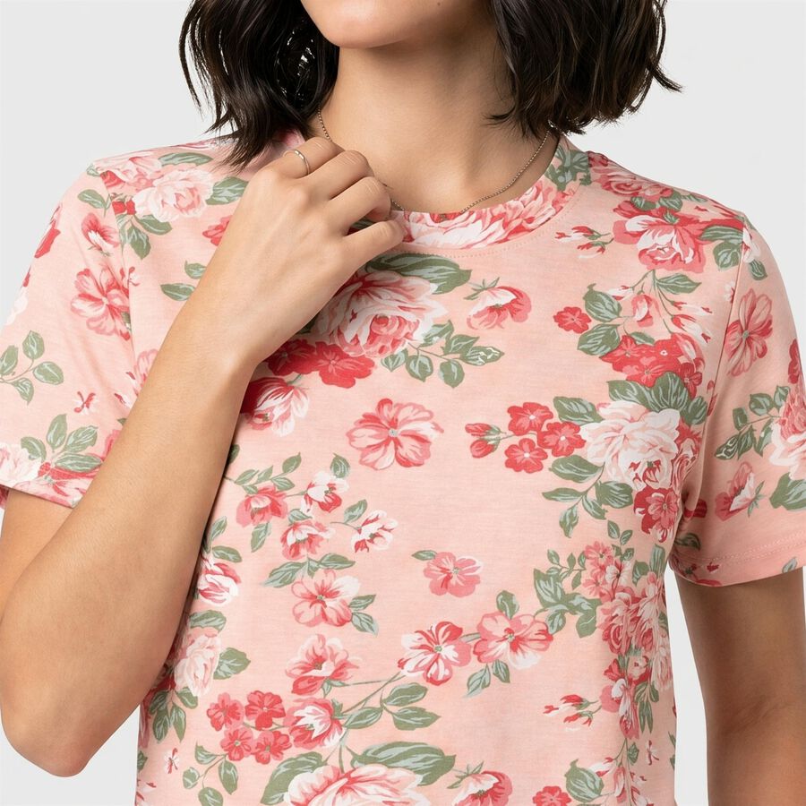 Women's Light Pink Round Neck Regular T-Shirt, Light Pink, large