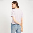 Cotton Round Neck T-Shirt, लाइलेक, small image number null