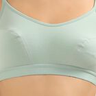 Women's Soft Mint Green Scoop Neck Basic Bra, Light Green, small image number null