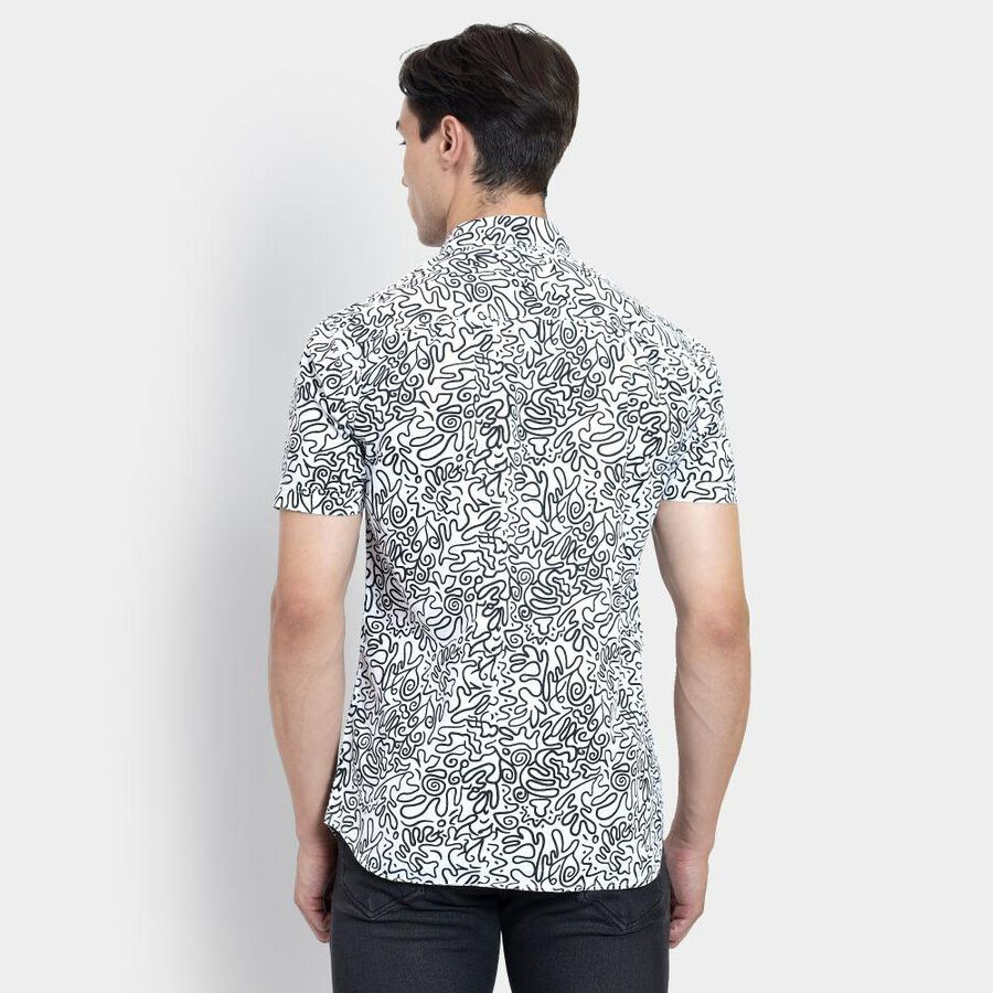 Men's 100% Cotton Casual Shirt , ऑफ व्हाइट, large image number null