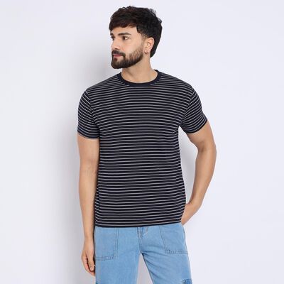 Men's Round Neck Half Sleeves T-Shirt 