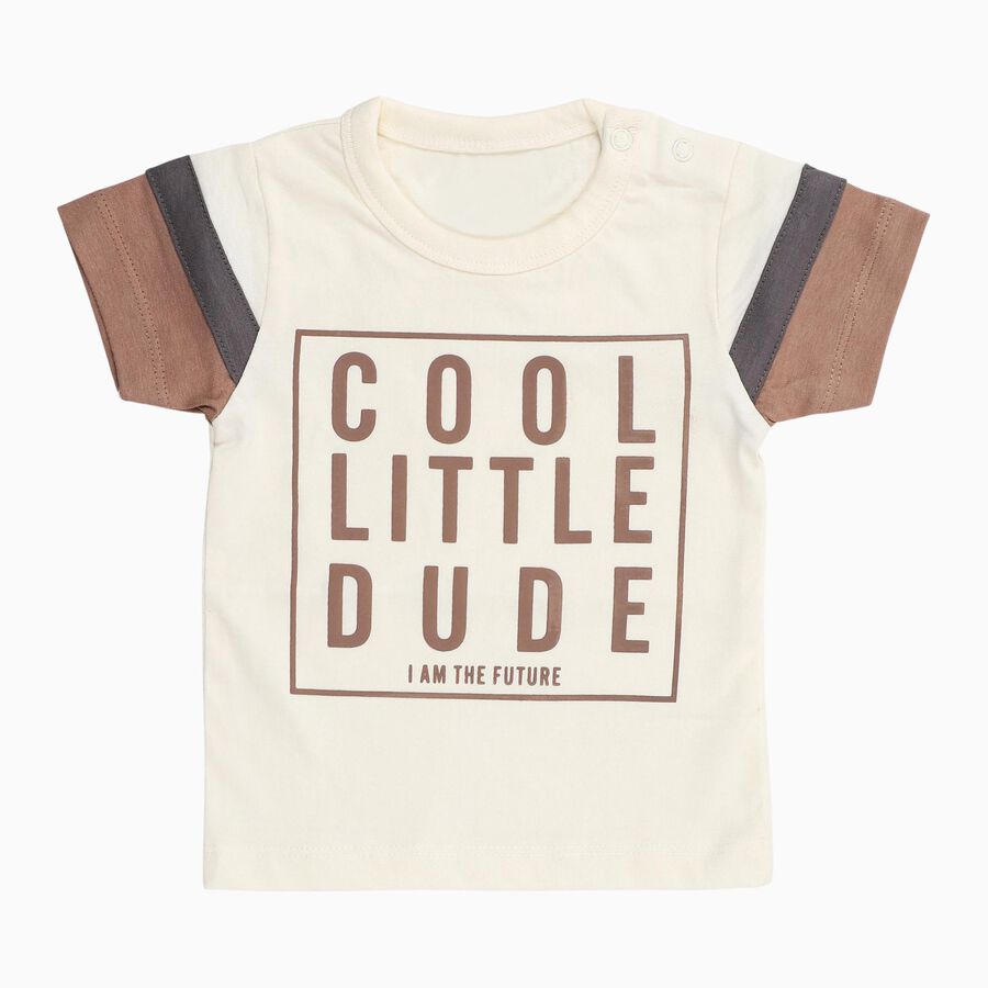 Infants' T-Shirt, Off White, large image number null