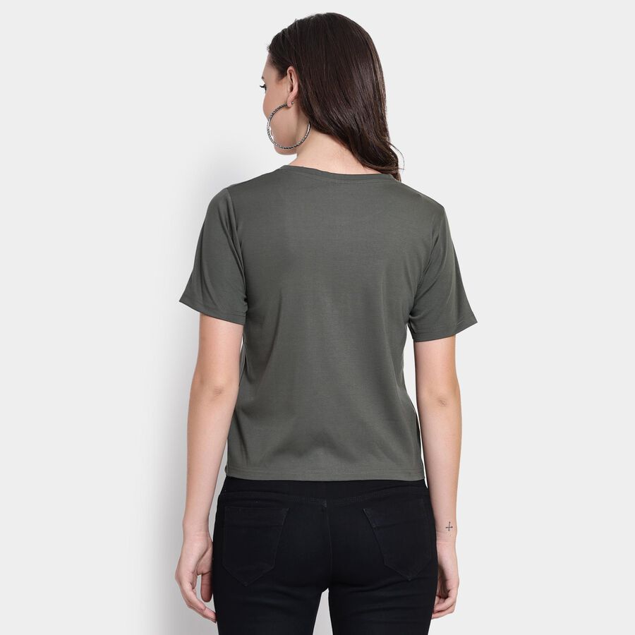 Ladies' Round Neck T-Shirt , Olive, large image number null