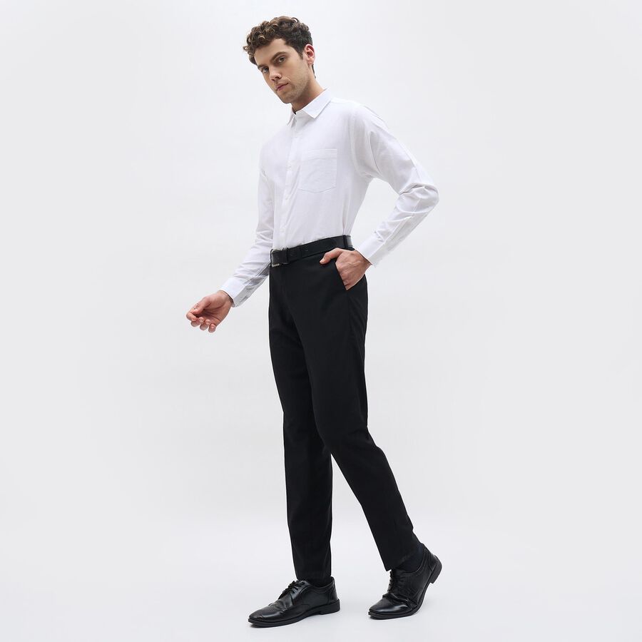 Men's Rich Eggshell White Cotton Classic Collar Formal Shirt, सफ़ेद, large image number null