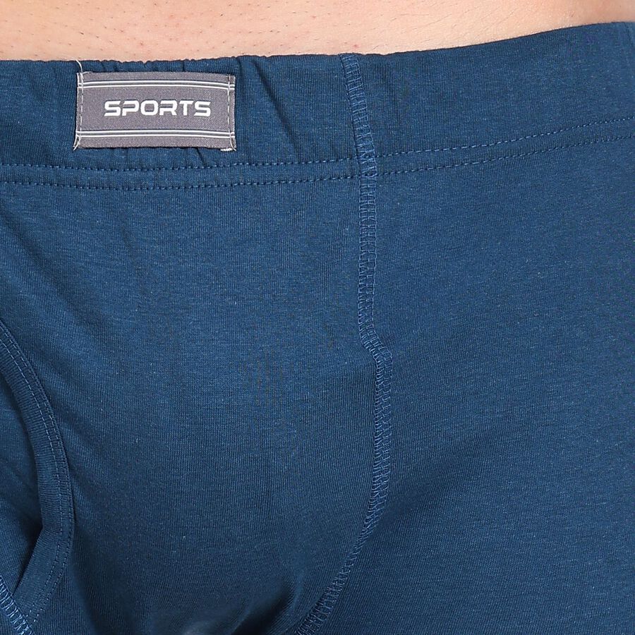 Men's 100% Cotton Trunks, Teal Blue, large image number null