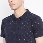 Printed Polo Shirt, Navy Blue, small image number null