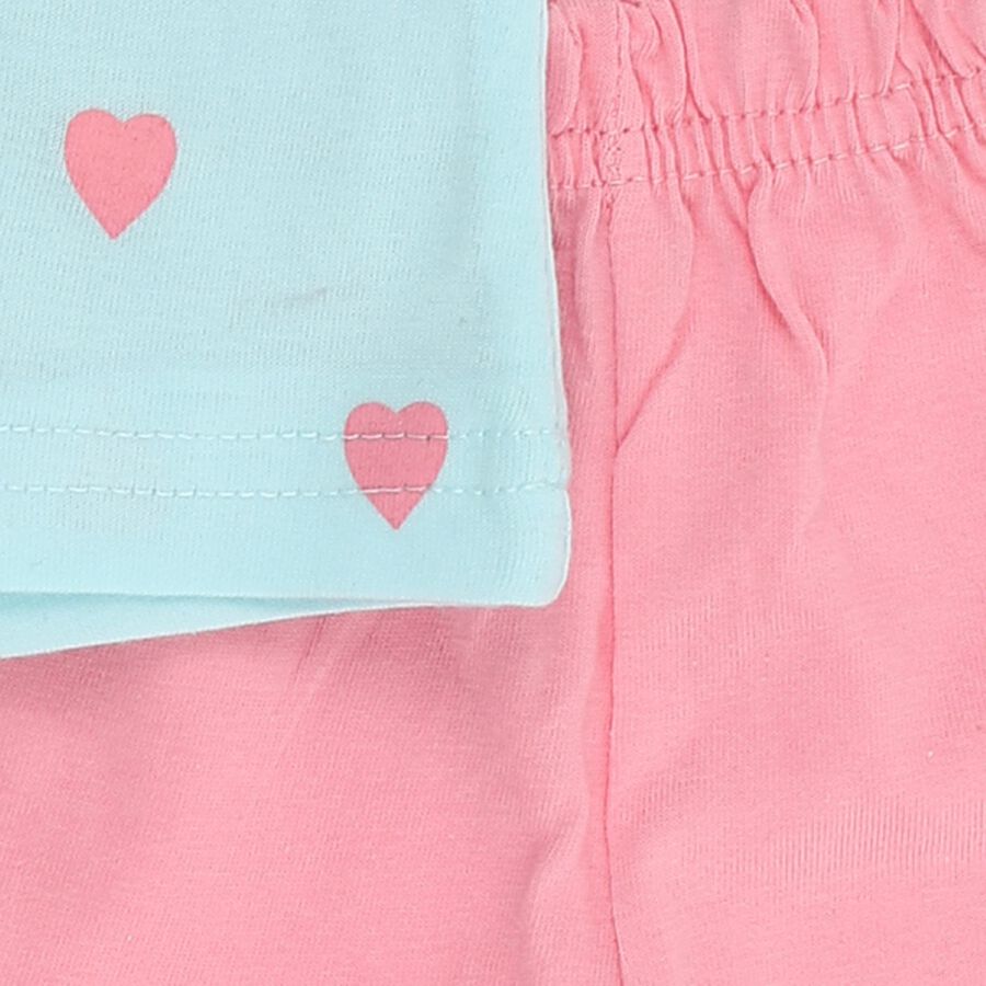 Infants' 100% Cotton Short Set, Aqua, large image number null