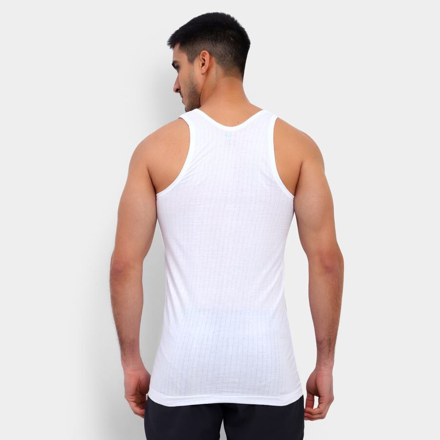 Men's Cotton Vest, White, large image number null