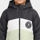 Boys' Navy Blue Hooded Puffer Jacket, नेवी ब्लू, small