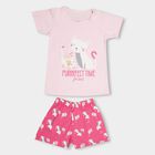 Girls' Night Suit , हल्का गुलाबी, small image number null