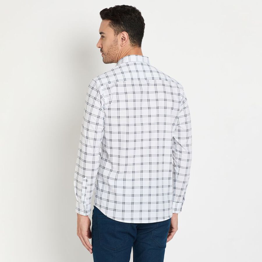 Men's 100% Cotton Casual Shirt, सफ़ेद, large image number null