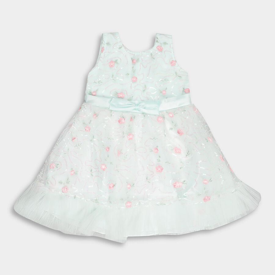 Girls' Frock , Light Green, large image number null