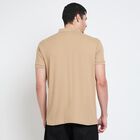 Men's Collared Half Sleeves T-Shirt, Beige, small image number null