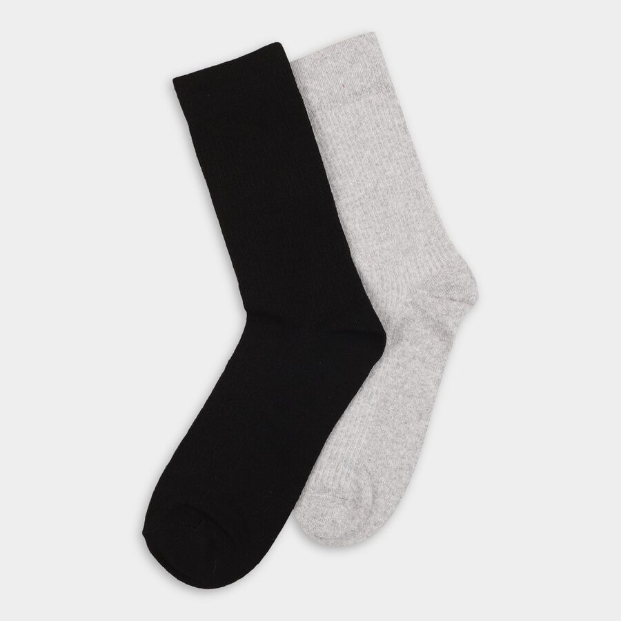Men's Socks (Pack of 2), Black, large