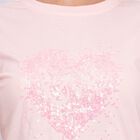 Ladies' Round Neck T-Shirt, हल्का गुलाबी, small image number null
