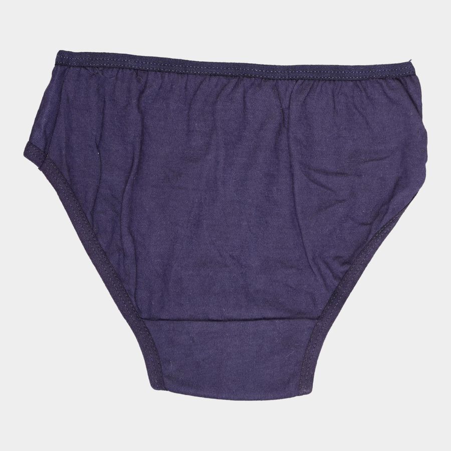 Girls Cotton Solid Panty, Navy Blue, large image number null
