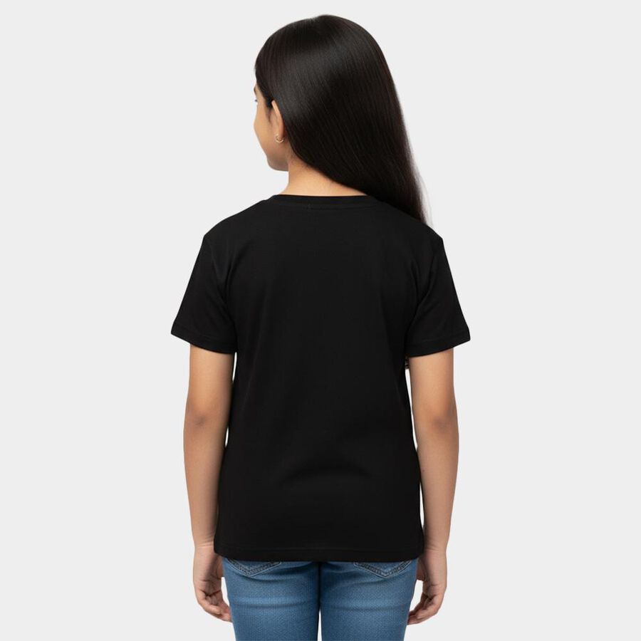 Girls' T-Shirt, काला, large