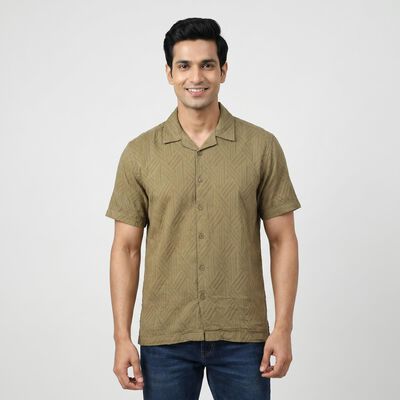 Men's Green Casual Shirt
