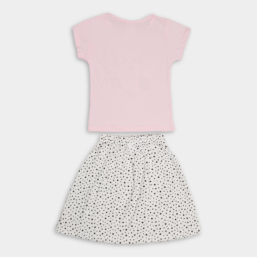 Girls' Top Skirt , Light Pink, large image number null