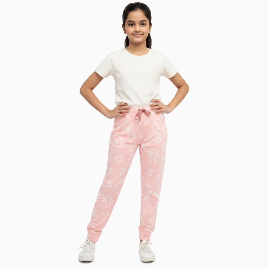 Girls' Pyjama, हल्का गुलाबी, large