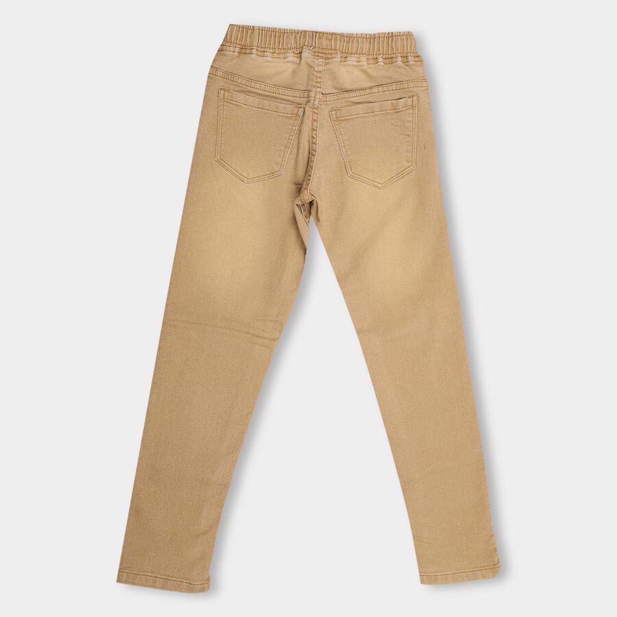 Boys' Basic Jeans, खाकी, large image number null