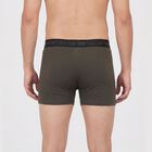 Men Olive Green Regular Fit Solid Trunks, ओलिव, small
