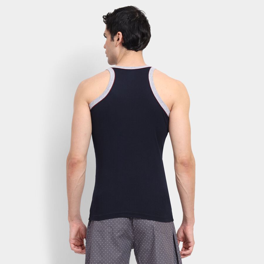 Men's 100% Cotton Gym T-Shirt , Navy Blue, large image number null