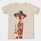 Boys' 100% Cotton Half Sleeves T-Shirt, Beige, small image number null