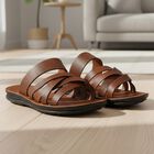 Men's Sandal, भूरा, small