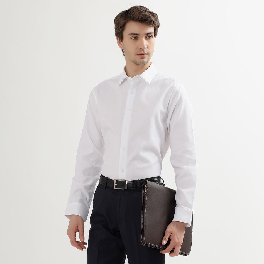Men's 100% Cotton Formal Shirt, सफ़ेद, large image number null