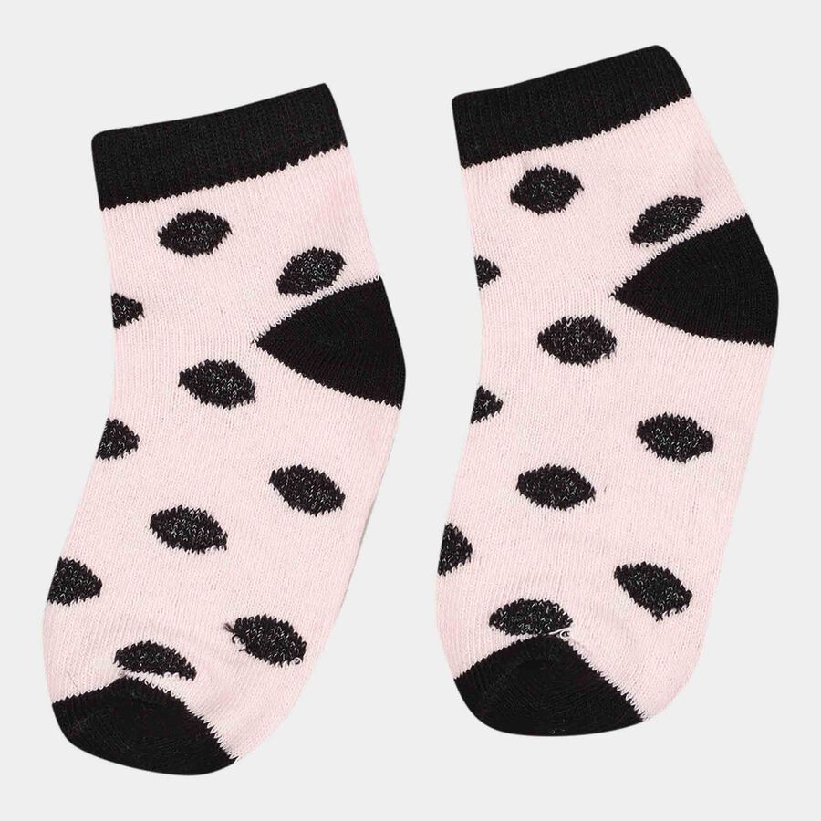 Girls Jacquard Socks, Peach, large image number null