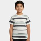 Boys' Lime Green Crew Neck Graphic Printed T-Shirt, हल्का हरा, small