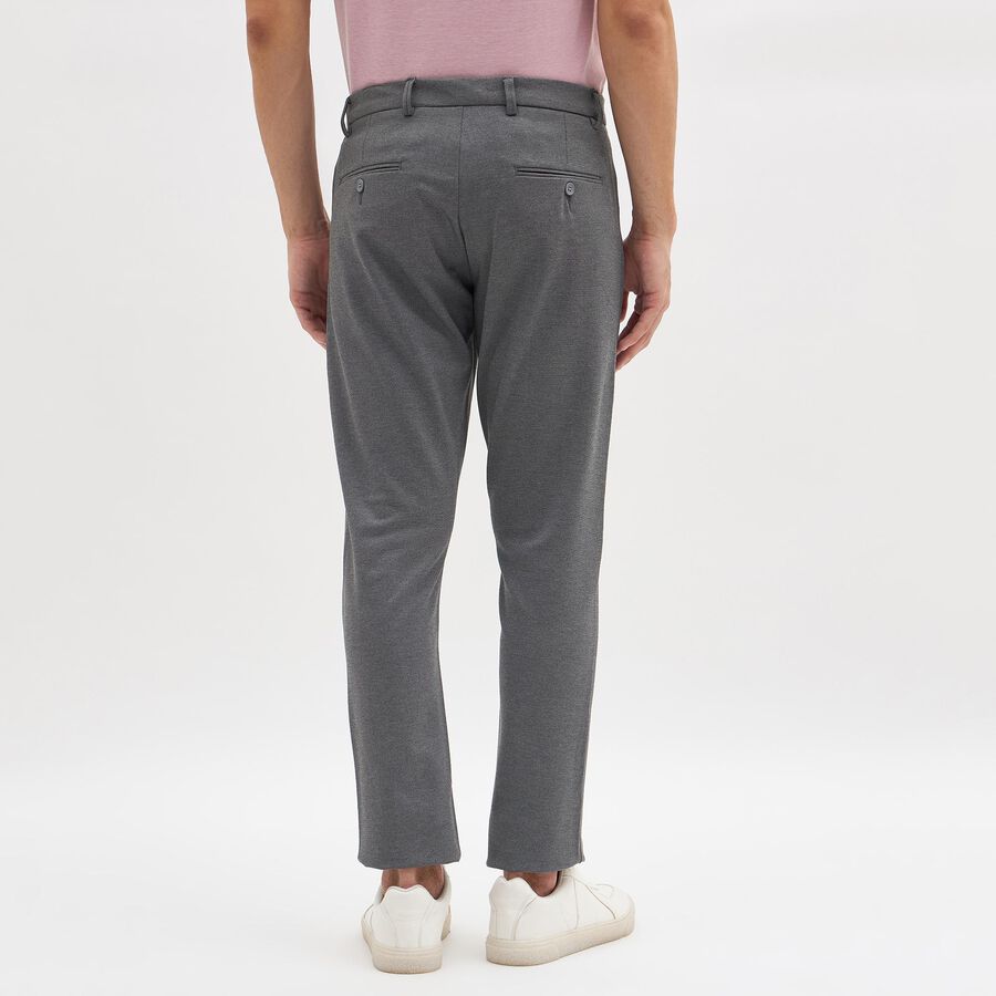 Men's Slim Fit Casual Trousers, Light Grey, large