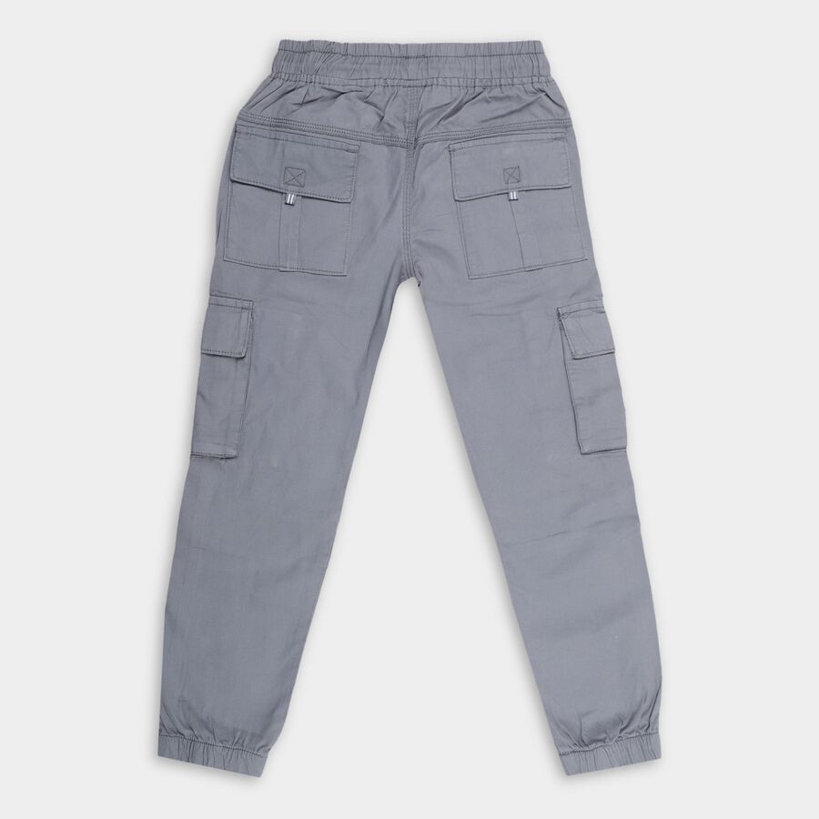 Boys' 100% Cotton Trousers , हल्का ग्रे, large image number null