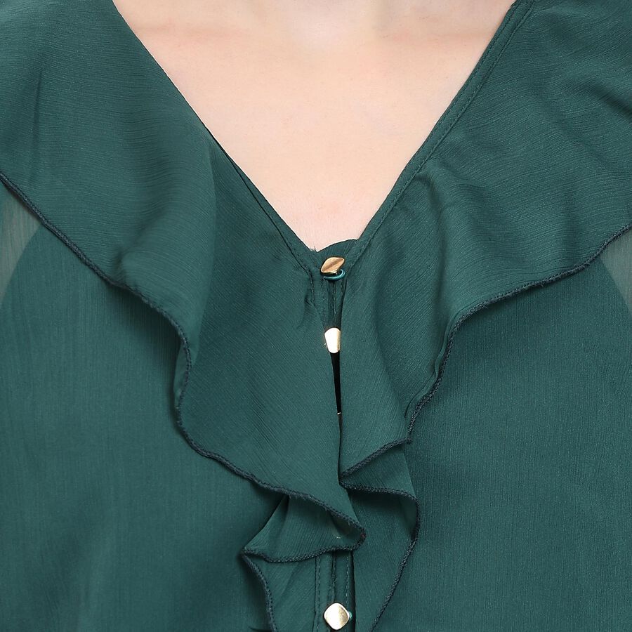 Ladies' Shirt , गहरा हरा, large
