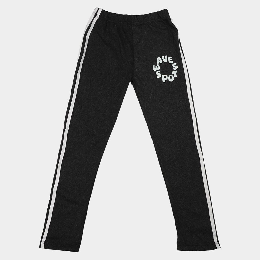Boys' Charcoal Straight Fit Graphic Printed Pyjama, चारकोल, large