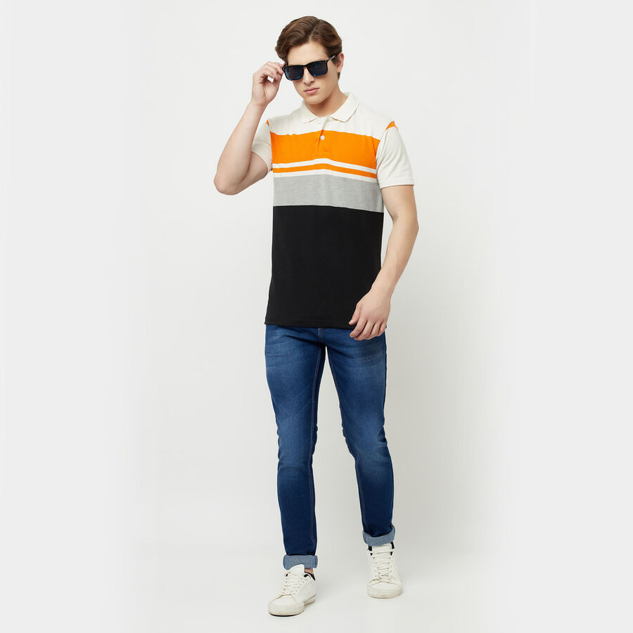 Stripes Polo Shirt, Black, large image number null