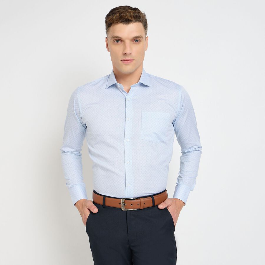 Men's Cotton Formal Shirt, हल्का नीला, large image number null