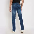 Men's Slim Fit Jeans , मध्यम नीला, small image number null