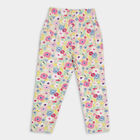 Girls' Cotton Trousers, Off White, small image number null