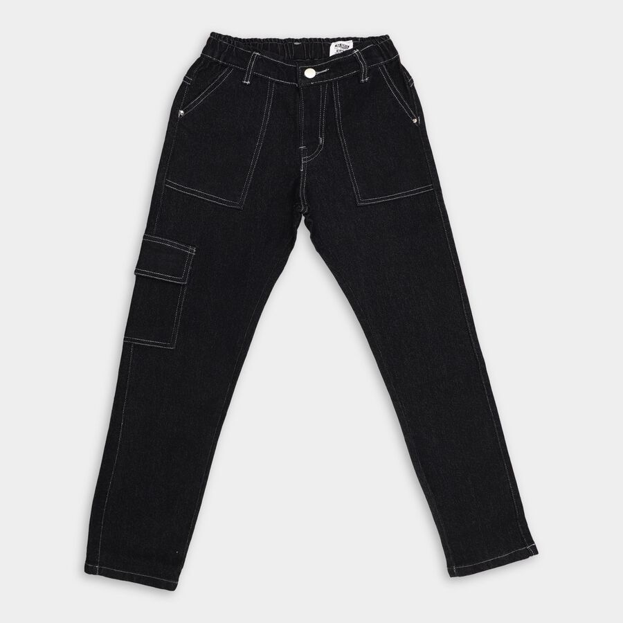 Boys' Jeans, काला, large image number null