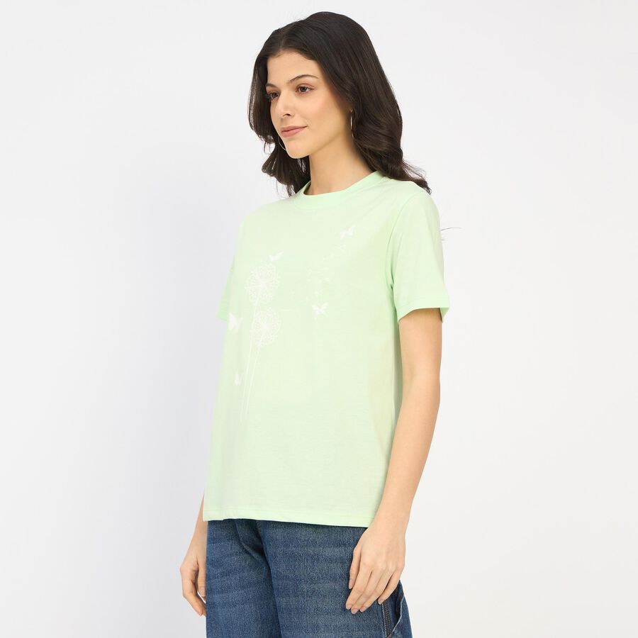 Ladies' Round Neck T-Shirt, Neon Green, large image number null
