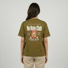Women's Olive Green Cotton Round Neck Casual T-Shirt, Olive, small